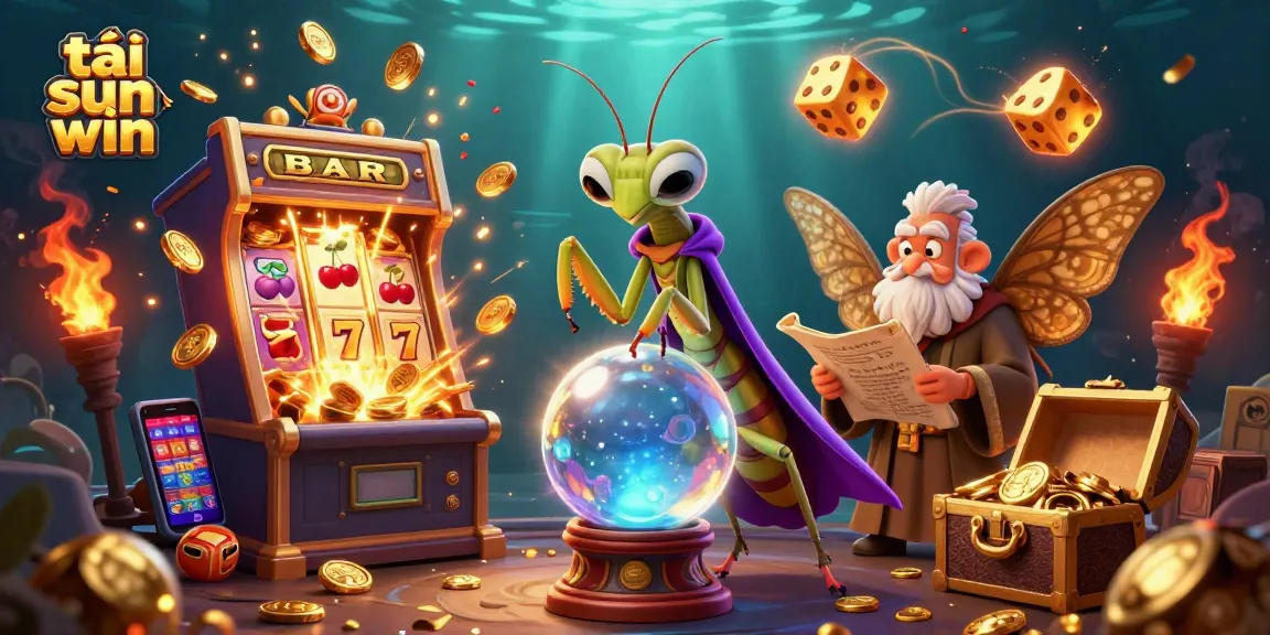 Engage in tải sun win action with a vibrant casino scene featuring cartoon characters and lively gaming elements.