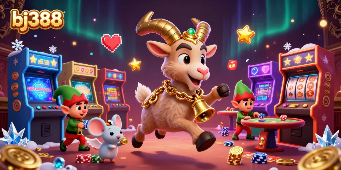 BJ388 players enjoy thrilling games as a festive Krampus goat runs a unique online casino.