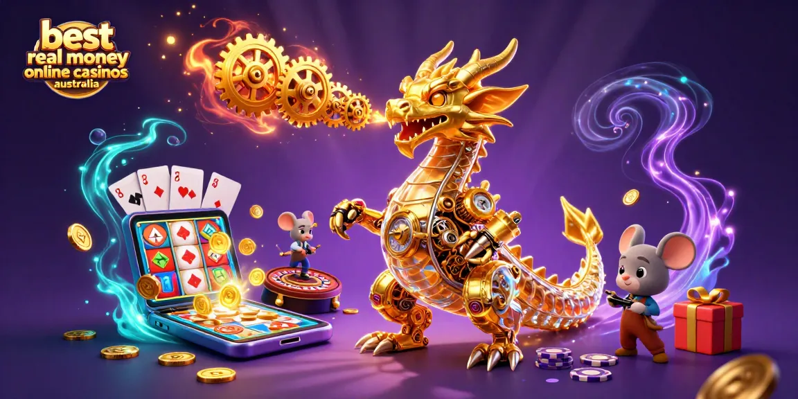 Experience thrilling gameplay at the best real money online casinos Australia featuring captivating digital art.