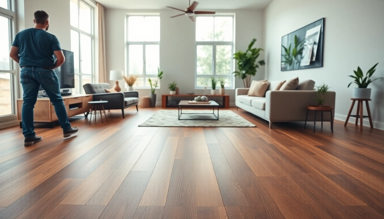 Transform your space with flexible vinyl plank flooring installed in an elegant setting.