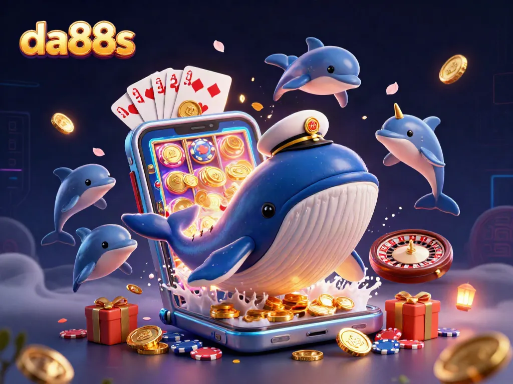 Engage in thrilling gameplay with da88s as a whale captain leads a casino adventure.