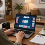 Engaging in online gaming, SC88 đăng ký with poker tactics in a cozy living room setting.