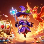 Dewagg promotes thrilling gameplay with magical characters amidst vibrant casino elements.