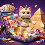 Tapwin's riveting gaming world with a mummy cat, dynamic slots, and golden treasures.