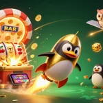 Engage in thrilling gaming adventures with Sun Win at this lively casino illustration.