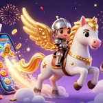 Experience the thrill of Sunwin with a celestial scene bursting with slot games and fantasy elements.