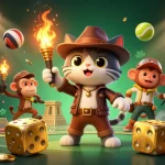 Win big with 11WIN in a vibrant casino-themed adventure featuring iconic game elements.