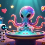 Experience the excitement at xo88com with a vibrant 3D casino scene featuring alien characters and dynamic poker action.