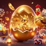 11WIN showcases a thrilling 3D scene of a golden dragon with poker chips, symbolizing rich casino fortune.