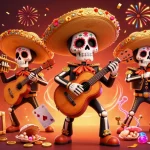 Join the vibrant 11WIN mariachi band celebrating explosive wins amidst festive treasures.