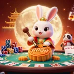 Spin lucky slots at crazyvegas, as a moon rabbit reveals jackpots on the lunar surface.